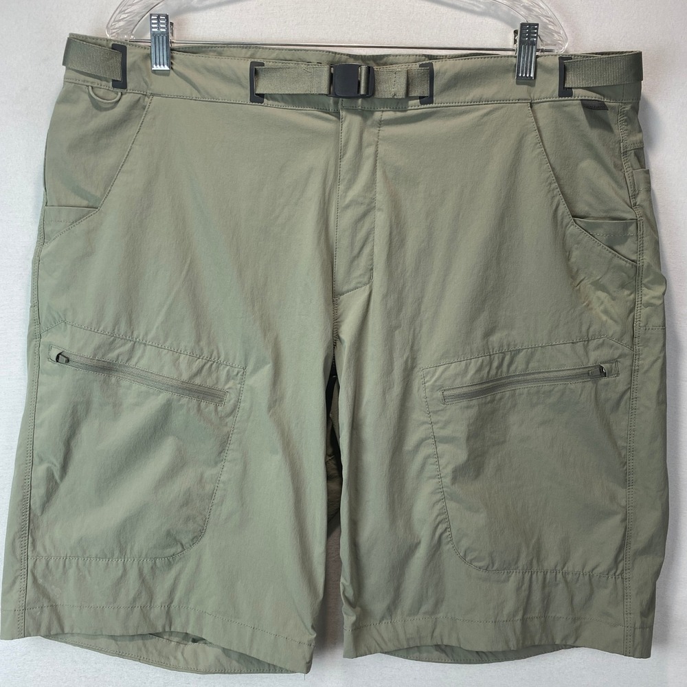 Alaskan Hardgear Duluth Trading Co Mens 40 Sage Green Cargo Hiking Shorts Belted